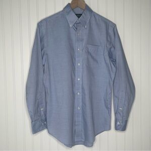 Lauren Ralph Lauren Men’s Blue Button Down 100% Neck 15